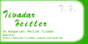 tivadar heitler business card